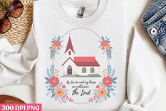 As for me and my house, PNG, Retro Church Sublimation Product Image 2