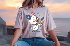 4th of july Goose, America Coquette PNG Sublimation Design Product Image 2