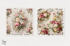 Vintage flowers digital paper Product Image 2
