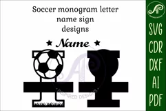 Football or Soccer Capital Monogram Letter I SVG Product Image 2