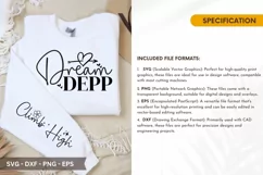 Dream Depp SVG - Mother's Day Sleeve T shirt Design Product Image 2