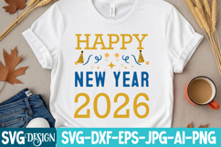 Happy New Year 2026 SVG Design,New Year 2026 Svg Design Product Image 1