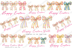 Happy Easter Y'all PNG, Brushstroke Easter PNG, Easter Bow Product Image 1