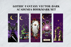 Gothic Fantasy Vector Dark Academia Bookmark Set Product Image 2