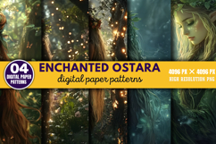 Enchanted Ostara Digital Paper Pack Bundle PNG Product Image 3