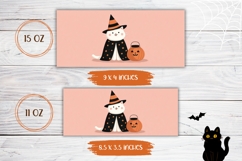 Halloween Cat Mug Wrap, Halloween Pumpkin Mug Sublimation Product Image 2