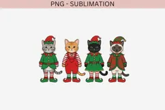 Cute Christmas cats png design for T-shirts Product Image 2