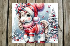 Christmas Horse | 4 funny Skinny tumbler sublimation designs Product Image 2