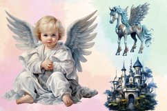 Blue Christmas Watercolor Clipart Bundle, Blue Christmas PNG Product Image 3