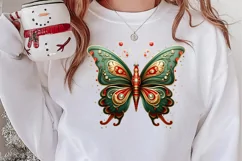 Fairy Christmas Butterfly Sublimation Clipart, Christmas PNG Product Image 2