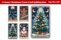 Funny Christmas Tarot Card Sublimation Clipart Bundle PNG Product Image 6