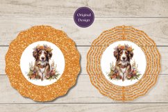 Watercolor Dog Wind Spinner Design, Dog Sublimation Design Product Image 2