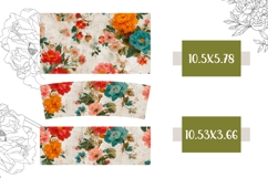 Floral Tumbler Wrap, Vintage Flowers 40 Oz Tumbler PNG Product Image 2