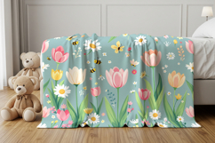 Child blanket mockup on bed Product Image 3