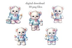 Baby Bear png, Teddy bear print, nursery decor Product Image 2