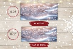 Winter Mug Template, Glitter Mug Sublimation Design Product Image 2