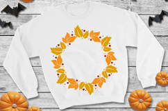 Autumn foliage frame|Fall leaves wreath Product Image 2