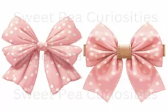 Pink, Bows, Shabby Chic, Ephemera, PNG, Clipart Product Image 2