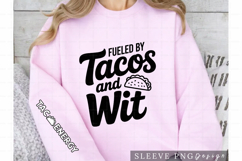 Fueled by Tacos and Wit Funny Food PNG Design Product Image 3