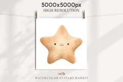 Watercolor Children Moon Stars Smiling Toddler Kids Clipart Product Image 3