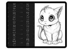 36 Procreate Cute Cats Stamp Brushes Product Image 7