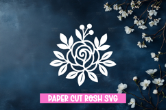 Paper Cut Rose Flower SVG For Paper Craft Projects Product Image 1