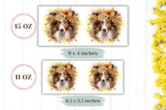 Watercolor Collie Mug Wrap Design, Coffee Cup Sublimation Product Image 2
