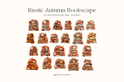 Rustic Autumn Bookscape Clipart Bundle Product Image 2