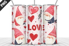Valentine Gnome Tumbler Design | Valentine&#039;s Day Tumbler Product Image 3
