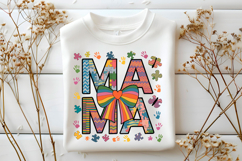 Retro Mama Png, Floral Mama PNG, Product Image 2