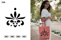 Floral Tribal SVG &amp; Clipart - Tattoo Design Product Image 1