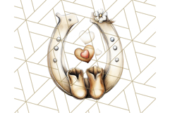 Cowgirl Baby Clipart PNG, Cute Toddler Western Outfit Art Product Image 2