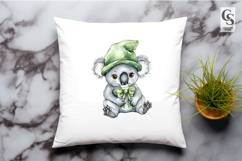 St. Patrick Koala Bear Illustration Clipart Sublimation PNG Product Image 2