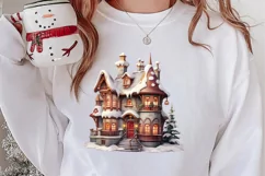 Fairy Christmas House Sublimation Clipart, Fairy Christmas Product Image 2