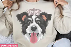 Pawfectly happy PNG, Sarcastic Cartoon Dogs Sublimation P Product Image 1