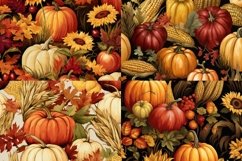Harvest Season Seamless Patterns, Fall Seamless Patterns, Pumpkin Patch Seamless Background, Harvest Seamless Pattern, 300DPI