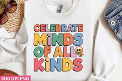 Celebrate Minds PNG, Autism Sublimation PNG Product Image 1