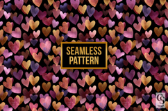 Glitter Hearts Pattern Digital Paper Product Image 2