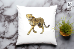 Watercolor Cheetah Clipart Sublimation PNG Product Image 3