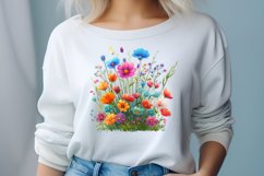 Colorful Wildflowers Sublimation Clipart Product Image 2