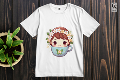 Cute Floral Mug with Flowers Clipart Sublimation PNG Product Image 2