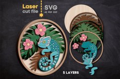 Chameleon SVG laser cut file for Glowforge Product Image 2