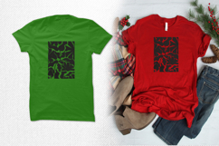 Black Botanical Leaf Abstract Embroidery Design Product Image 2