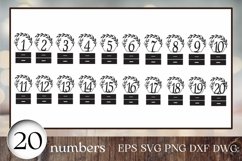 Wedding Table Numbers SVG | Laser Cut | Glowrforge Product Image 3