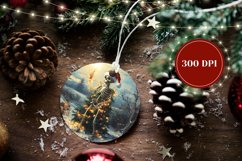 Christmas Skeleton Ornament, Merry Christmas Round Ornament Product Image 2