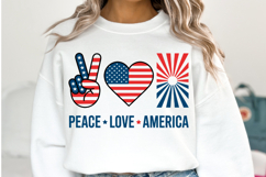Peace Love America svg | 4th of july Svg | Shirt Svg Product Image 2