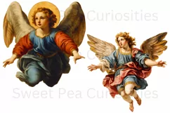 Christmas, Angels, Ephemera, PNG, watercolor, Clipart Product Image 2