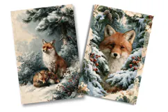 Winter Fox Family Junk Journal Pages Product Image 2