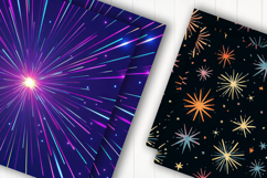New year Fireworks Digital Paper Product Image 2