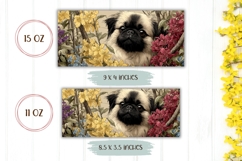 Pekingese Mug Design, Pekingese Dog Mug, Floral Mug Print Product Image 2
